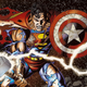 The Man of Steel wields two of Marvel Comics’ most powerful weapons on the cover of Avengers/JLA #4.